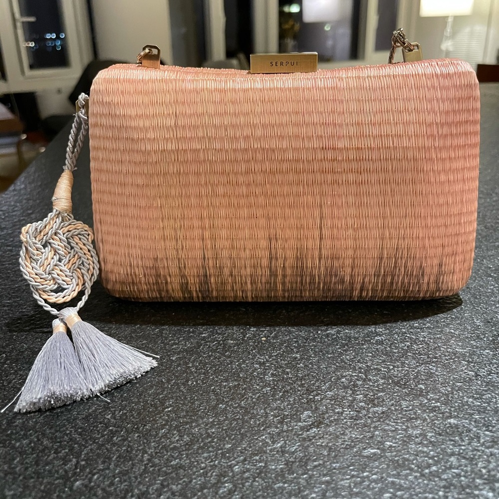 SERPUI straw clutch. Perfect for summer!